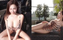 台湾美女黄琳豹纹的诱惑