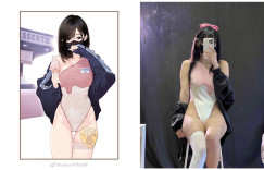 kyokyo沉迷汉堡王桃花旗袍写真图集欣赏